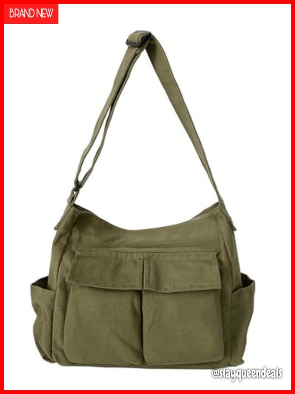 Canvas Crossbody Hobo Bag Large Capacity Zip Tote